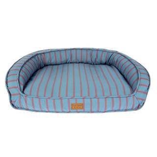 Harry Barker Striped Pillow and Lounger Dog BEDS, Striped Lounger Bed - Large A) Large…