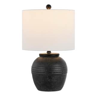 SAFAVIEH Lighting Collection Naturi Black 20-inch Table Lamp (LED Bulb Included)