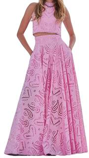 Women's 2 PCS Lace Holes Tank Tops Bodycon Skirts Sexy Nightclub Party Dress Outfits Set…