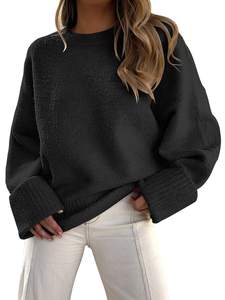 ANRABESS Women's Oversized Sweaters 2026 Long Sleeve Fuzzy Knit Casual Chunky Pullover…