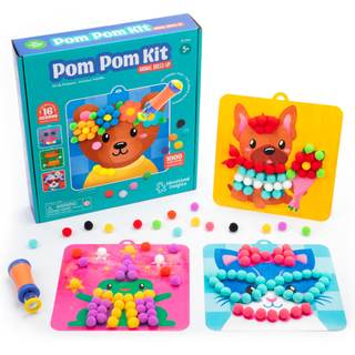 Educational Insights Pom Pom Kit: Animal Dress Up - Arts and Crafts for Kids 4-6, DIY…