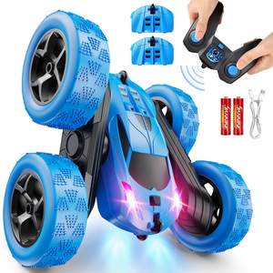 QUNREDA Remote Control Car, RC Cars Toys for Kids Ages 6-12, 4WD Stunt Car with LED…