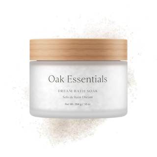 Oak Essentials Dream Bath Soak, Magnesium Bath Salts, 10oz | European sea salt, lavender…