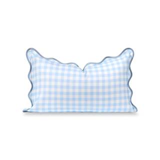 Hofdeco Premium Coastal Hampton Scalloped Patio Indoor Outdoor Lumbar Pillow Cover Only…