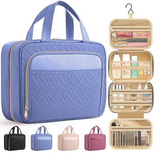 HOTOR Hanging Travel Toiletry Bag Women Men, Aegean-Blue, Medium | Waterproof Makeup Bag…