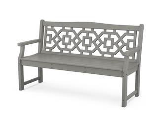 Martha Stewart by POLYWOOD® Chinoiserie 60” Garden Bench in Slate Grey