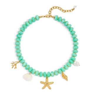 CLASSYZINT Summer Beach Colorful Beaded Choker Charm Necklace | Resin Bead Necklace with…