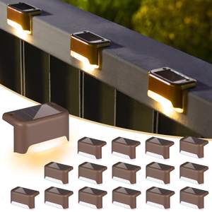 SOLPEX Solar Deck Lights Outdoor 16 Pack,Step Light Waterproof,Warm White | Led Solar…