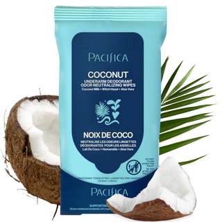 Pacifica Beauty Coconut Milk & Essential Oils Underarm Deodorant Wipes, Helps Remove…