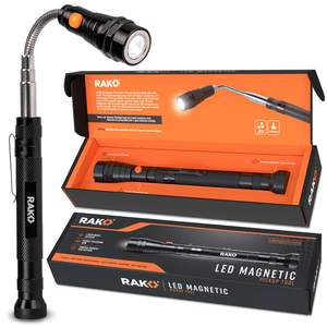 RAK Magnetic Pickup Tool Gifts for Men - Telescoping Magnet with LED Flashlight and 22…