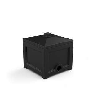 Mayne Fairfield Garden Hose Bin - Black - 17in L x 17in W x 18in H - Holds up to 100 ft…