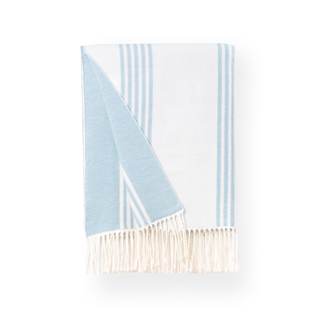 Hofdeco Premium Coastal Decorative Throw Blanket for Patio Couch Sofa, Baby Blue Vertical…