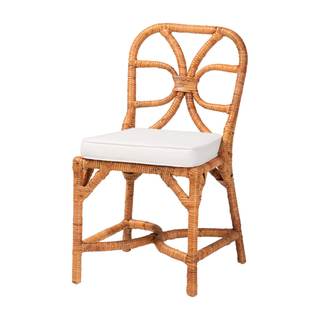 Bali & pari Alondra Natural Rattan Dining Chair - Handwoven Wicker Side Chair with…