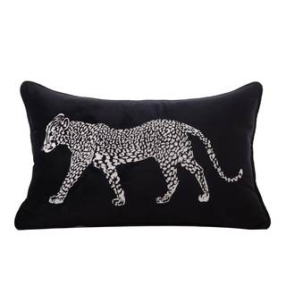 vctops Soft Velvet Embroidery Lumbar Decorative Throw Pillow Covers Leopard Pattern…