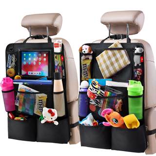 Helteko Backseat Car Organizer, Kick Mats Back Seat Protector with Touch Screen Tablet…