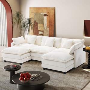 113.4" Modular Sectional Sofa,U Shaped Couch for Living Room,Modern Deep Seat Sofa 3…