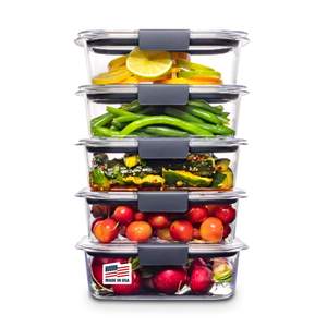 Rubbermaid Brilliance Tritan Plastic Food Storage Containers BPA Free Airtight Lids Ideal…