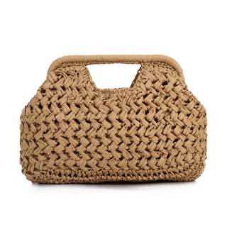 Emprier Straw Clutch Purses for Women Dumpling Bag Summer Beach Woven Handbag Khaki