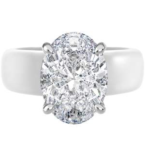 Rinfit Silicone Ring with Stone, Oval Cut CZ | AAAAA Grade Cubic Zirconia, Solitaire…
