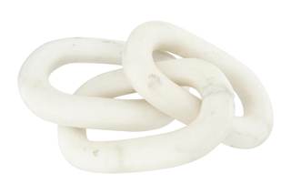 Bloomingville Decorative Marble Chain, Variegated White Tones